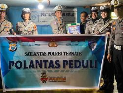 Peduli Anak Panti Asuhan, Satlantas Polres Ternate Salurkan Sembako