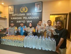 Polsek KP3 Ahmad Yani Sita Ratusan Miras di Dua Kapal Berbeda