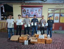 Pasokan Miras dari Bitung Berhasil Digagalkan Resmob Polsek Ternate Selatan di Pelabuhan Fery Bastiong