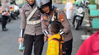 Ciptakan Kamseltibcarlantas terus Aman, Ditlantas Polda Maluku Utara Lakukan Polantas Menyapa
