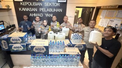 Pasokan Ratusan Liter Miras dari Manado Berhasil Disita Polsek KP3 Ternate