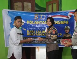 Satlantas Polres Halmahera Tengah Bagi Bansos di Hari Lalu Lintas ke 70 Tahun 2025