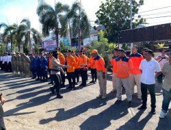 Polres Ternate dan Pihak Terkait Apel Tanggap Penanggulangan Bencana Alam