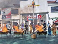 Kejari Ternate Musnahkan Barang Bukti Tindak Pidana Umum, Perkara Narkotika Terbanyak