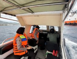 Patroli Laut: Polsek KP3 Ahmad Yani Ternate Ingatkan Nahkoda Kapal Perhatikan Keselamatan