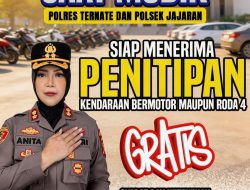 Cegah Pencurian, Polres Ternate Buka Layanan Penitipan Kendaraan Warga saat Mudik