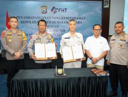 Polda dan PT Feni Halmahera Timur Menandatangani Nota Kesepahaman Pengamanan Objek Vital