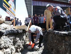 Akhiri Masa Jabatan, Kapolda Maluku Utara Letakan Batu Pertama Gedung SPKT