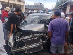 Mobil Menabrak Pagar Jembatan di Ternate, Sopir Diamankan Polisi