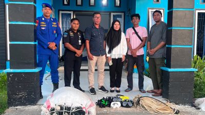 Ditpolairud Serahkan Tersangka dan Barang Bukti Kasus Perikanan kepada DKP Maluku Utara