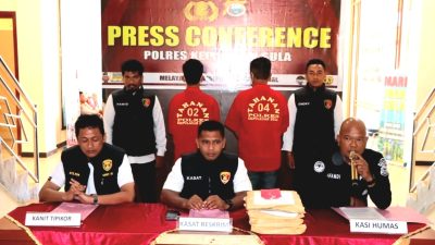 Diduga Korupsi, Polres Sula Tahan Mantan Kades dan Bendahara Desa Leko Kadai