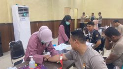 Bentuk Perhatian Institusi, Polres Ternate Gelar Pemeriksaan Kesehatan Berkala kepada Personel