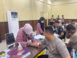 Bentuk Perhatian Institusi, Polres Ternate Gelar Pemeriksaan Kesehatan Berkala kepada Personel