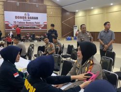 Menyambut HUT ke-75 Humas Polri, 100 Personel Polres Ternate Ikuti Donor Darah