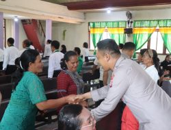 Minggu Kasih di Gereja, Kapolres Halmahera Timur Ajak Jemaat Jaga Kerukunan dan Toleransi